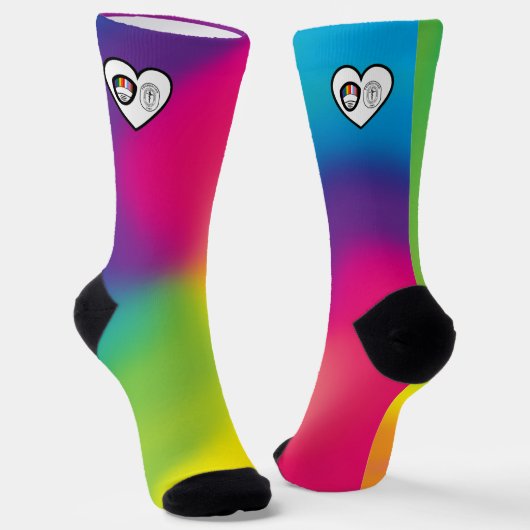 Regenbogensocken | AOSA & AWS Socken (Gewinkelt)
