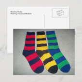 Regenbogensocken Postkarte (Vorne/Hinten)