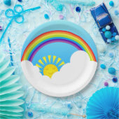 Regenbogensonne und -wolken pappteller (Party)