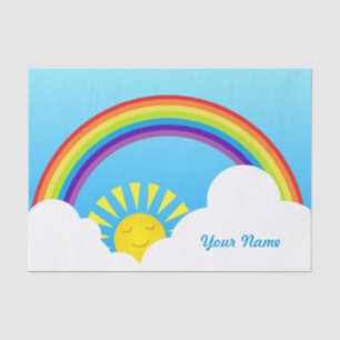 Regenbogensonne und -wolken seidenpapier