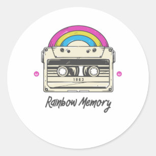 Regenbogenspeicher Runder Aufkleber