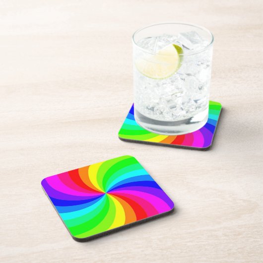 REGENBOGENSPIRALE GETRÄNKEUNTERSETZER (Rechte Seite)