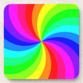REGENBOGENSPIRALE GETRÄNKEUNTERSETZER (Vorderseite)