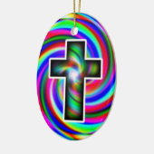 Regenbogenspirale Keramik Ornament (Links)