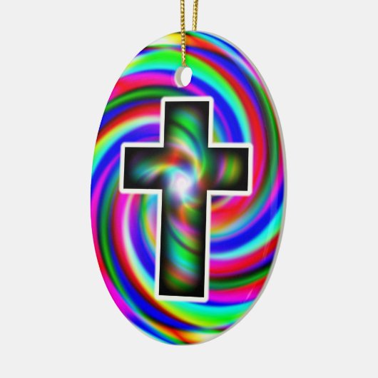 Regenbogenspirale Keramik Ornament (Links)