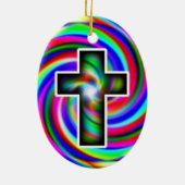 Regenbogenspirale Keramik Ornament (Hinten)