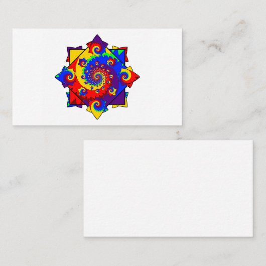 Regenbogenspirale Multiverse Visitenkarte (Vorne/Hinten)