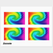 Regenbogenspirale Rechteckiger Aufkleber (Blatt)