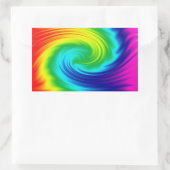 Regenbogenspirale Rechteckiger Aufkleber (Tasche)