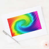 Regenbogenspirale Rechteckiger Aufkleber (Umschlag)