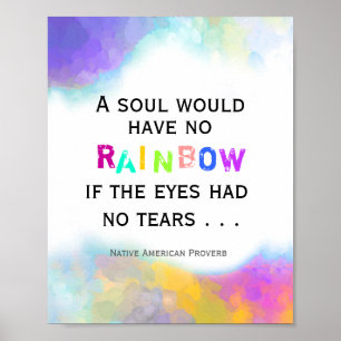 Regenbogensprichwort farbig abstrakt poster