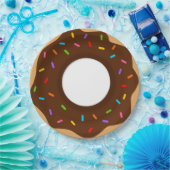 Regenbogensprinklen Schokolade Donut Pappteller (Party)