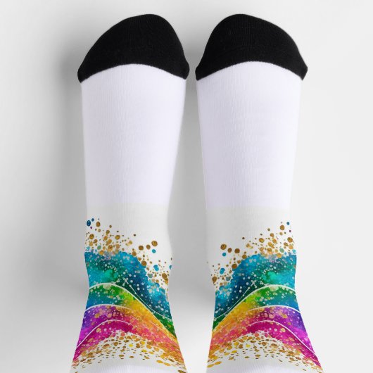 Regenbogenspritze Socken (Oben)