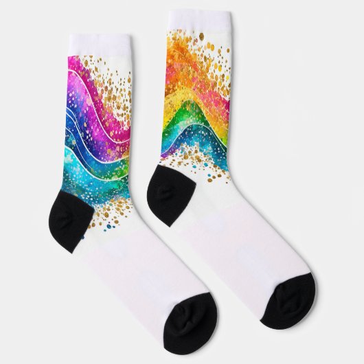 Regenbogenspritze Socken (Rechts)