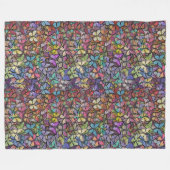 Regenbogenspröde Fantasy-Schmetterlingsmuster Fleecedecke (Vorderseite (Horizontal))