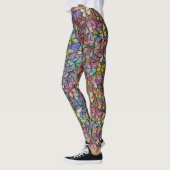 Regenbogenspröde Fantasy-Schmetterlingsmuster Leggings (Links)
