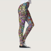 Regenbogenspröde Fantasy-Schmetterlingsmuster Leggings (Rechts)