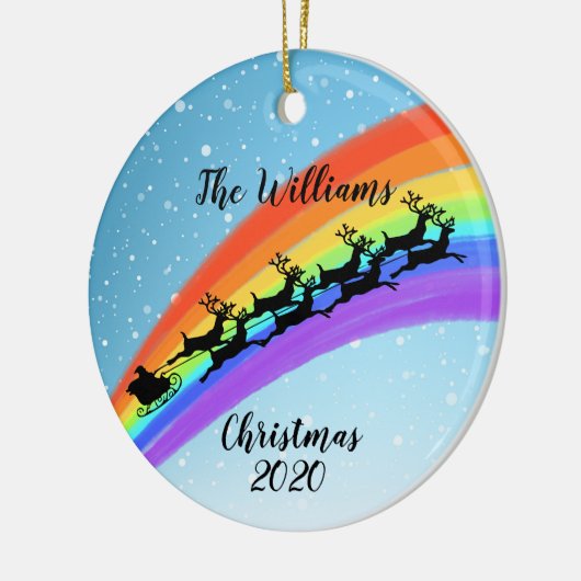 Regenbogenspulenbaum Keramik Ornament (Links)