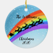 Regenbogenspulenbaum Keramik Ornament (Hinten)