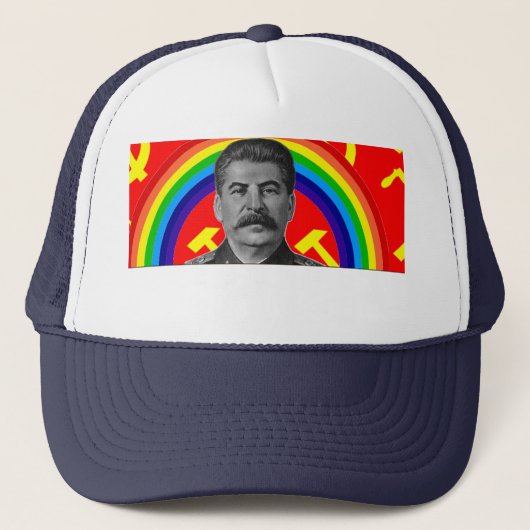 Regenbogenstalin-Fernlastfahrer-Hut Truckerkappe (Vorderseite)