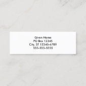 Regenbogenstars Mini Visitenkarte (Rückseite)