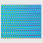 Regenbogensterne auf Aqua-Packpapier Geschenkpapier (Flach)