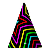 Regenbogensterne auf Schwarz Partyhütchen (Rechts)