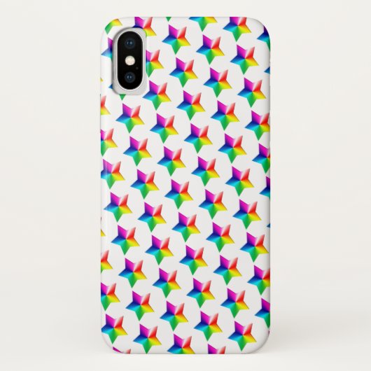 Regenbogensterne auf weißem Case-Mate iPhone Gehäu Case-Mate iPhone Hülle (Rückseite)
