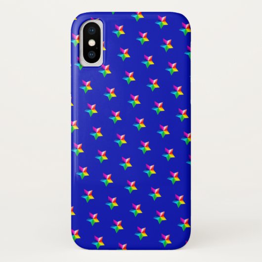 Regenbogensterne in blau Case-Mate iPhone hülle (Rückseite)