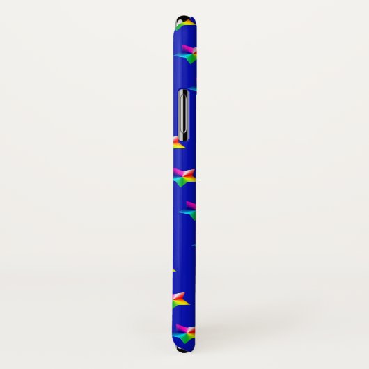 Regenbogensterne in blau Case-Mate iPhone hülle (Hinten/Rechts)