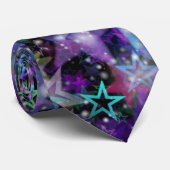 Regenbogensterne Krawatte (Gerollt)