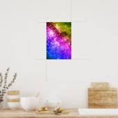 Regenbogensterne Poster (Küche)