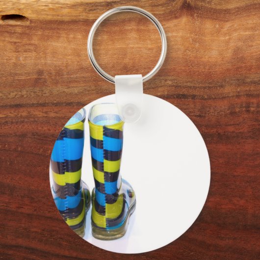 Regenbogenstiefel Schlüsselanhänger (Vorderseite)