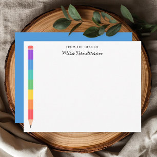 Regenbogenstift für Lehrer individuell Mitteilungskarte