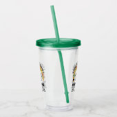 Regenbogenstift-Lehrerin Wertschätzung, lustiger L Acryltrinkbecher (Links)