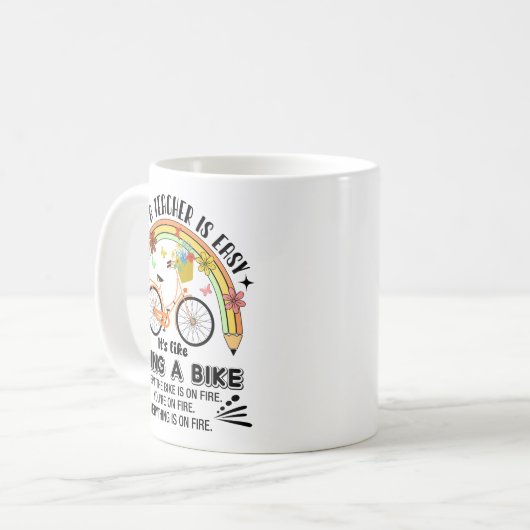 Regenbogenstift-Lehrerin Wertschätzung, lustiger L Kaffeetasse (Vorderseite Links)