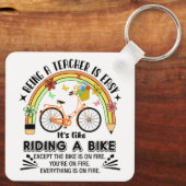 Regenbogenstift-Lehrerin Wertschätzung, lustiger L Schlüsselanhänger (Rückseite)