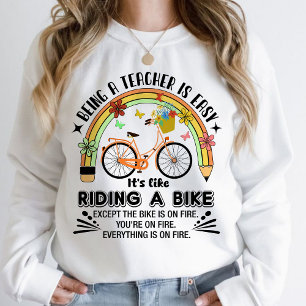 Regenbogenstift-Lehrerin Wertschätzung, lustiger L Sweatshirt