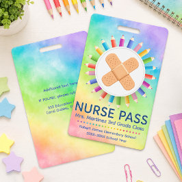 Regenbogenstifte Personalisierter Krankenschwester Ausweis