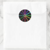 Regenbogenstifte Runder Aufkleber (Tasche)