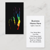 Regenbogenstolz-Friedenszeichen Visitenkarte (Vorne/Hinten)