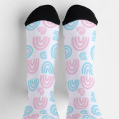 Regenbogenstolz: Trans Stolz Crew Socken (Oben)