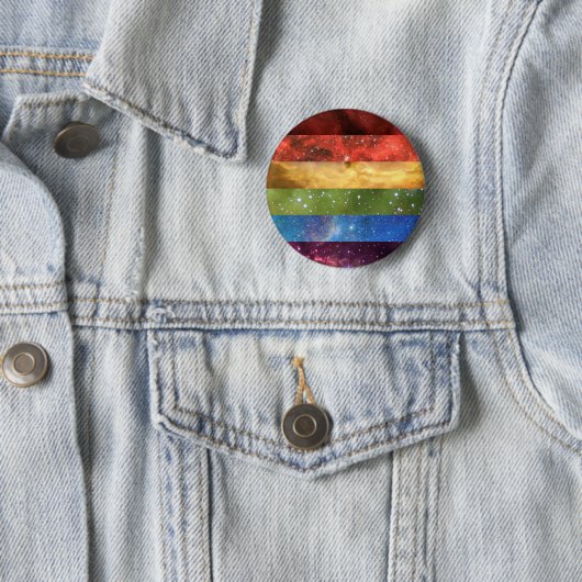 Regenbogenstolznebelfleck-Flaggen-Button Button (Beispiel)