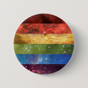 Regenbogenstolznebelfleck-Flaggen-Button Button
