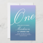 Regenbogenstrahlen jedes Alter farbenfrohe Einladu Einladung (Vorderseite)