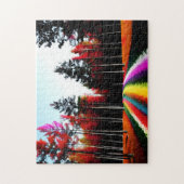 Regenbogenstraße durch den verzauberten Herbstwald Puzzle (Vertikal)