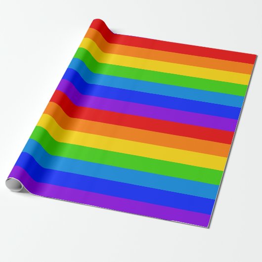 Regenbogenstreifen 7 Farben Dauerrollen Nahtlos Geschenkpapier (Ungerollt)