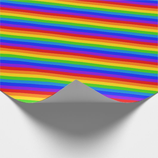 Regenbogenstreifen 7 Farben Kleiner Diagonaler Str Geschenkpapier (Ecke)