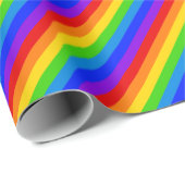 Regenbogenstreifen 7 Farben Kleiner Diagonaler Str Geschenkpapier (Rolleneckpunkt)