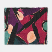 Regenbogenstreifen: Abstrakte Acryltextur Fleecedecke (Vorderseite (Horizontal))
